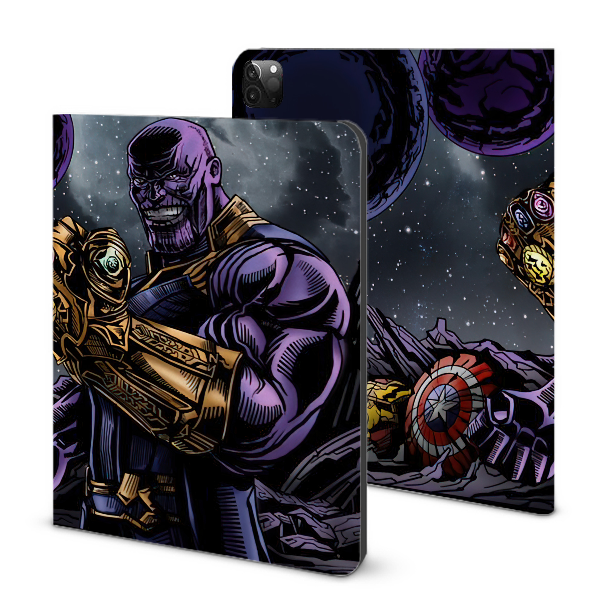 （画像用） アベンジャーズ The Avengers IPadケース ペンホルダー付き ブックスタイルデザイン